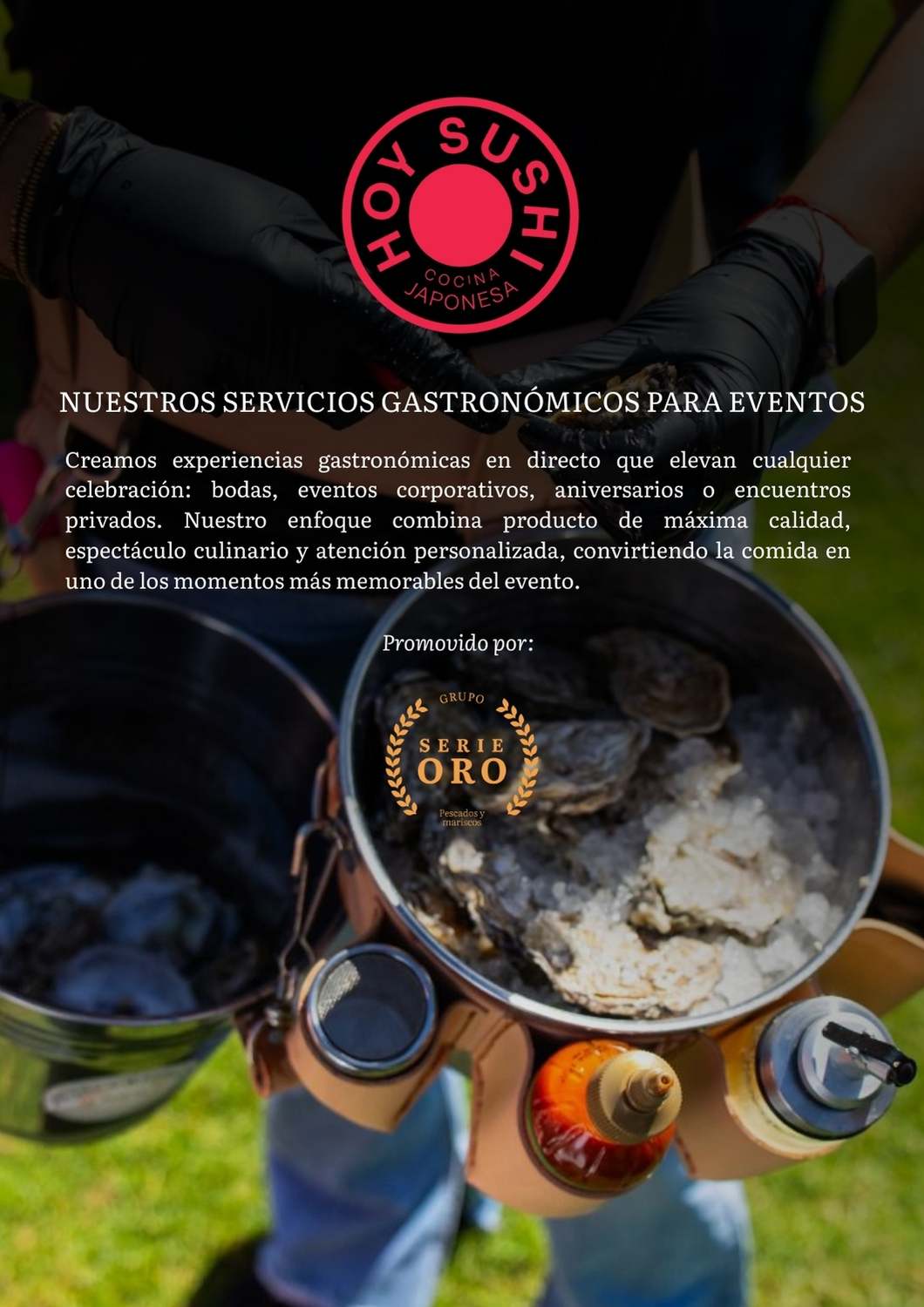 Catálogo de servicios para experiencias gastro premium